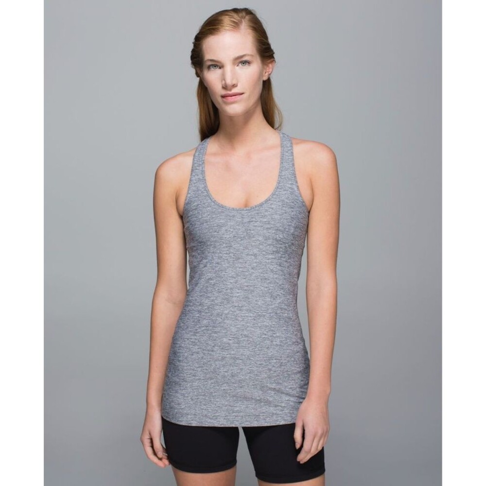 Lululemon Cool Racerback Tank Top Heathered Slate Gray Women’s Size 2 / W1H09S